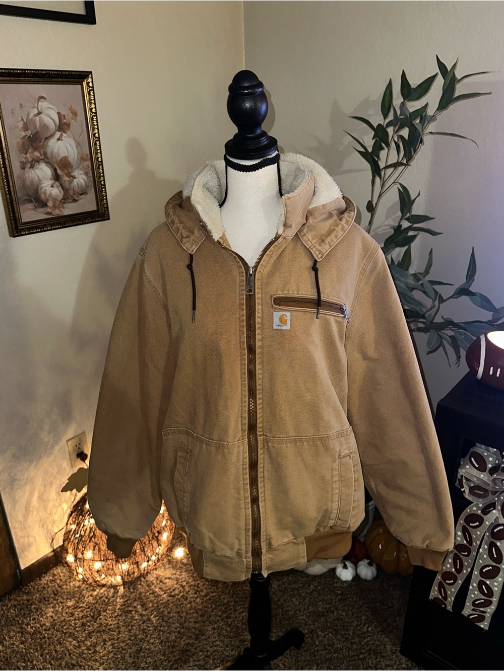 Carhartt Women’s Weathered Wildwood Sherpa Lined Jacket; Size XL